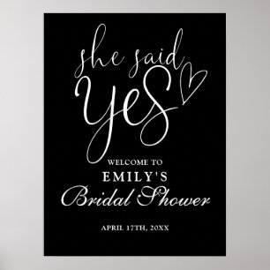 She Said Yes Bridal Shower Welcome Sign
