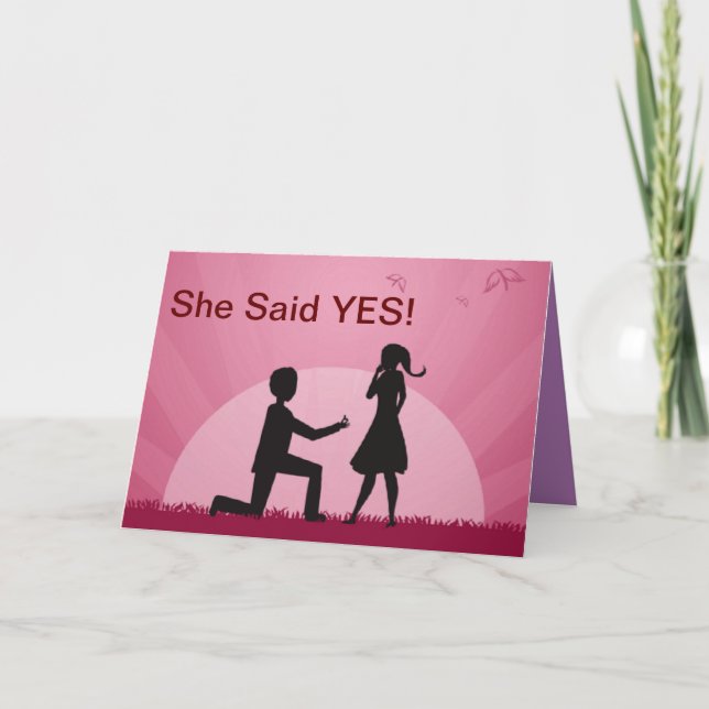 She said Yes! Card (Front)