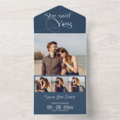 She Said Yes Engagement Announcement Save The Date (Inside)