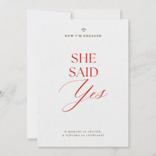 She Said Yes Engagement Party Invitation