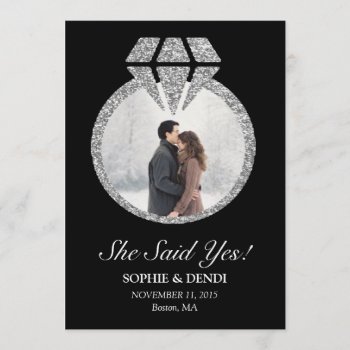She Said Yes Engagement Party Invitation by SimplyInvite at Zazzle