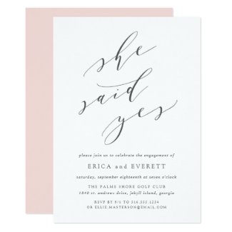 She Said Yes | Engagement Party Invitation