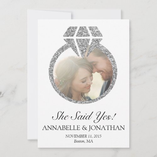 She Said Yes Engagement Party Invitation