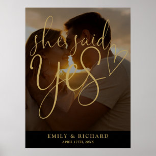 She Said Yes Engagement Party Photo Welcome Sign