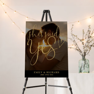 She Said Yes Engagement Party Photo Welcome Sign