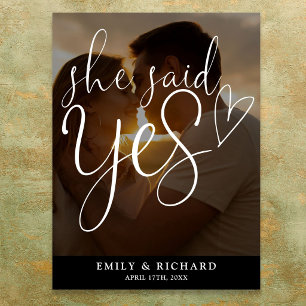 She Said Yes Engagement Party Photo Welcome Sign