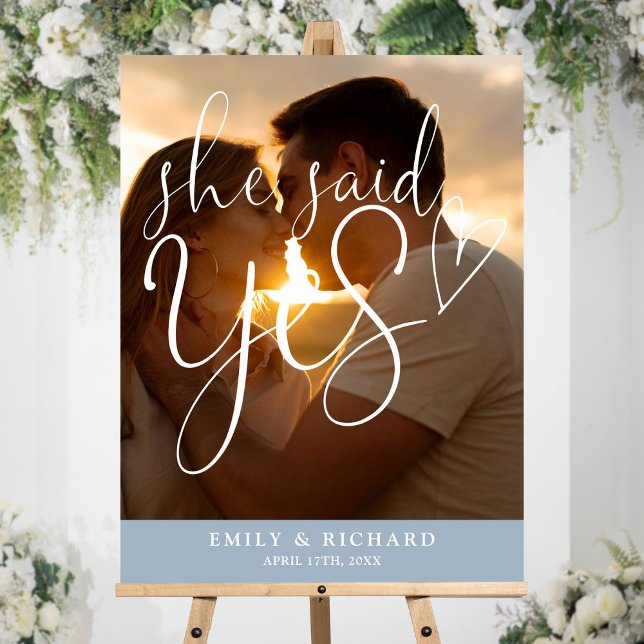 She Said Yes Engagement Party Photo Welcome Sign (She Said Yes Engagement Party Photo Welcome Sign)