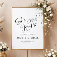 She Said Yes Engagement Party Welcome