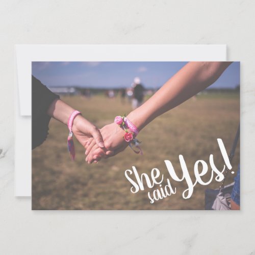 She Said Yes gay photo Invitation