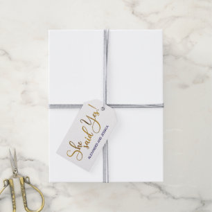 She Said Yes Gift Tags