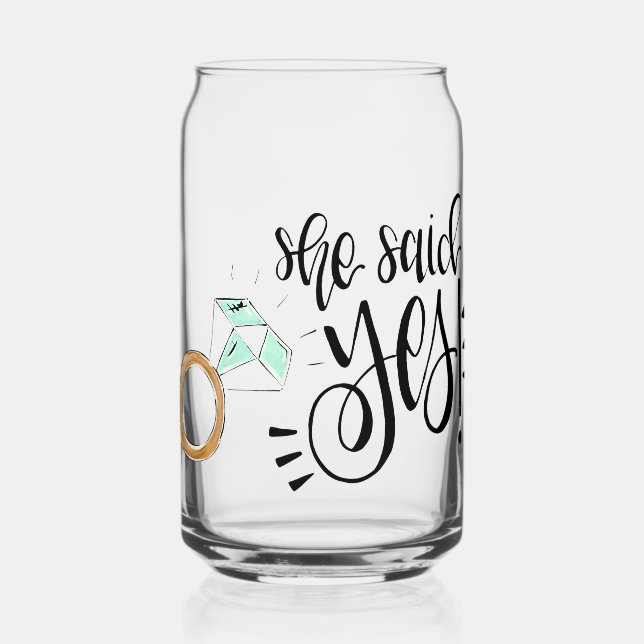 She said yes glassware  can glass (Front)