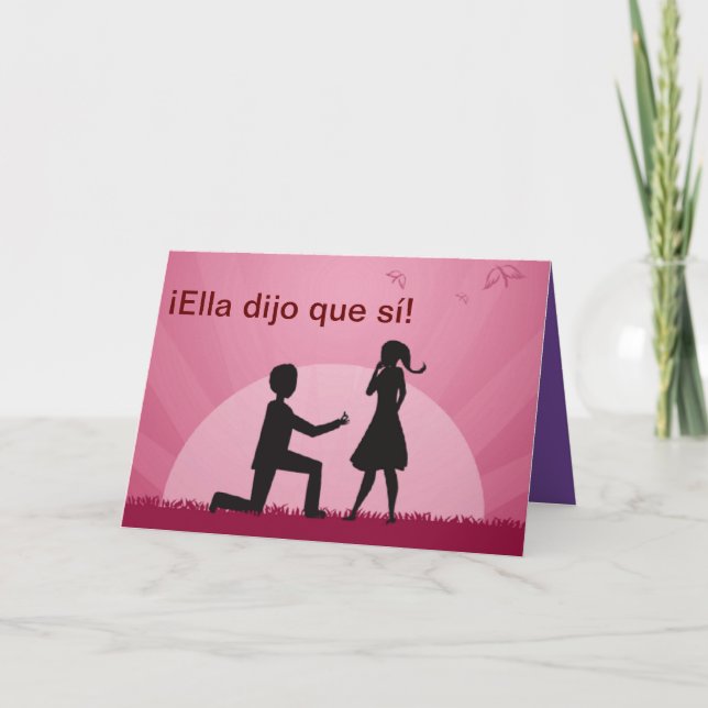 She said Yes, in Spanish Card (Front)