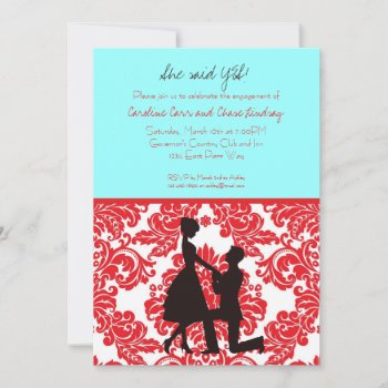 She Said Yes! Invitation by cami7669 at Zazzle