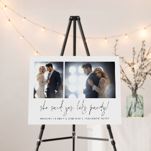 She Said Yes Let's Party Photos Welcome Engagement Foam Board