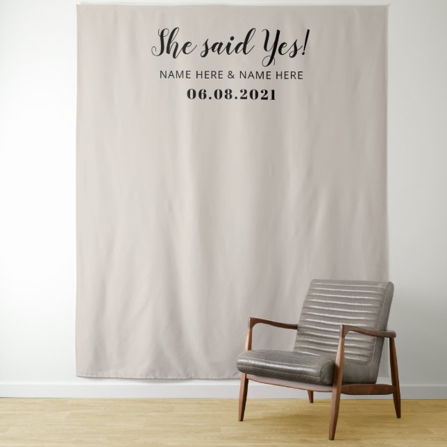 She Said Yes Photo Booth Engagement Backdrop  (In Situ)