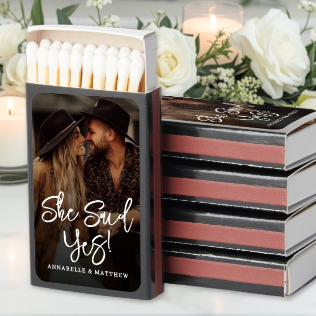 She Said Yes Photo Matchboxes (She Said Yes Photo Matchboxes )
