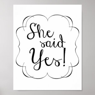 She Said YES! Poster