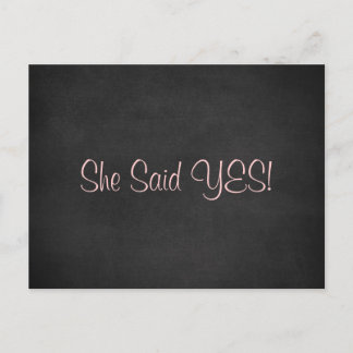 She Said Yes Save the Date Cards