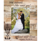 She Said Yes Wood Pallet Frame 5x7" (Front)