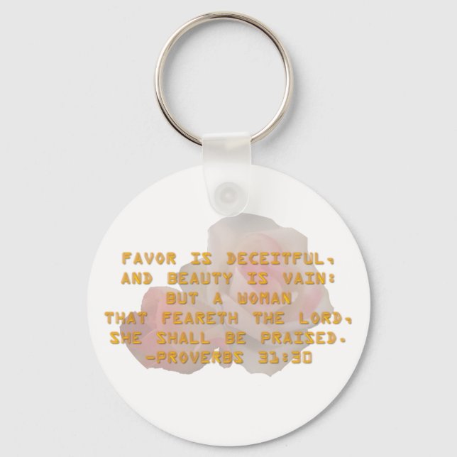 She Shall Be Praised Keychain (Front)