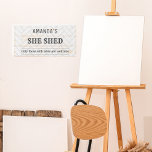 She Shed Craft Room Wooden Box Sign<br><div class="desc">This adorable "She shed" sign makes a great wall hanging for your she shed or office space! With a modern farmhouse style this sign is classic and cute. The name can be personalized using the customization feature.</div>