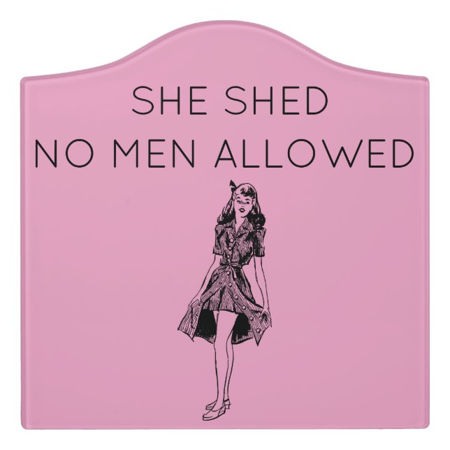SHE SHED DOOR SIGN (Large Crest Front)
