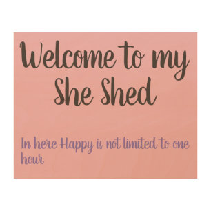 She Shed III Wood Wall Art