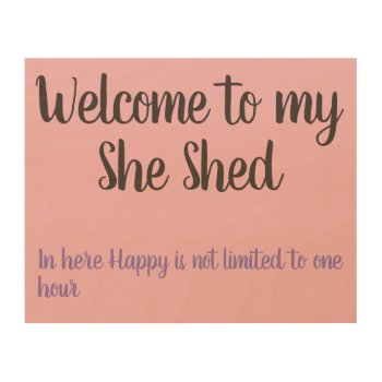 She Shed Iii Wood Wall Art by GKDStore at Zazzle