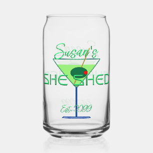 She Shed Pub Beer Can Glasses Drinkware