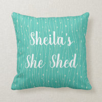 She Shed Style Throw Pillow