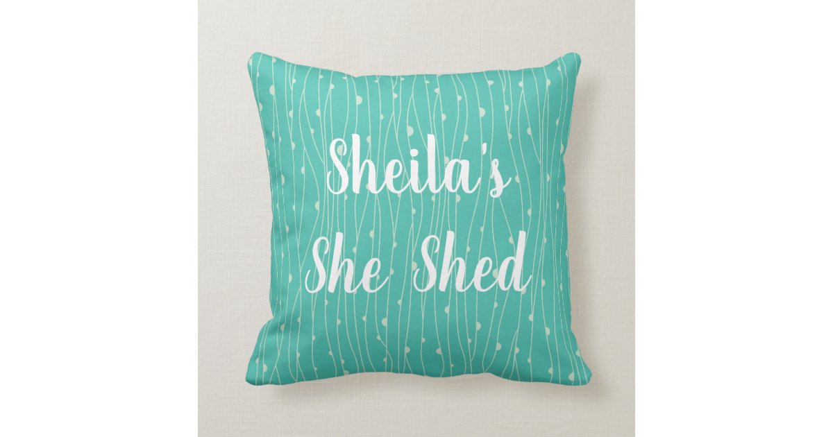She Shed Style Throw Pillow