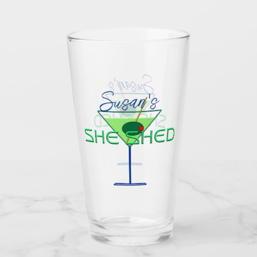 She Shed Womans Man Cave Bar Beer Glasses