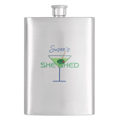 She Shed Womans Man Cave Bar Flasks