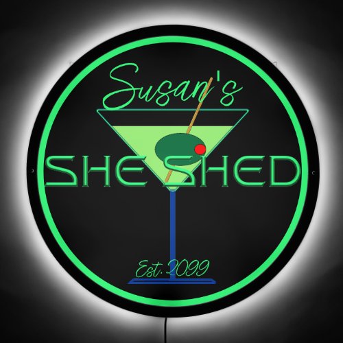 She Shed Womans Man Cave Bar LED Sign