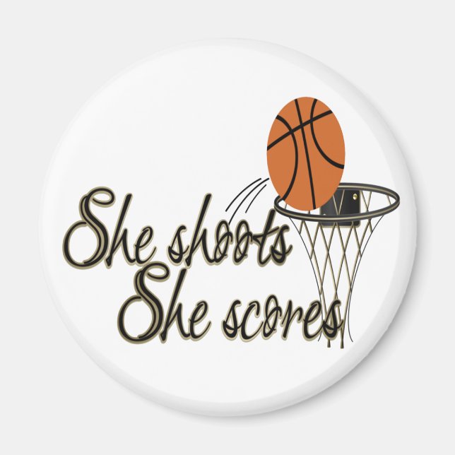 She Shoots...She Scores Magnet (Front)