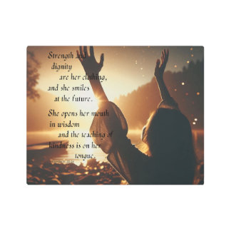 She Smiles at the Future Metal Print