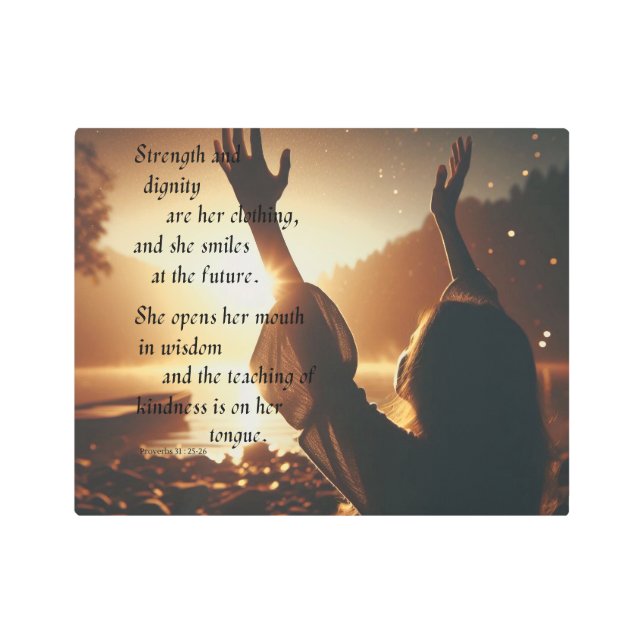 She Smiles at the Future Metal Print (Front)