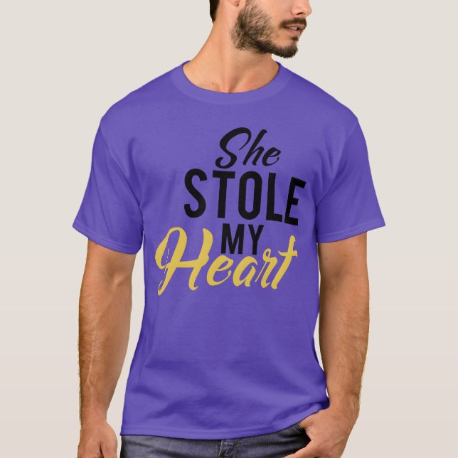 she stole my heart girl T-Shirt (Front)