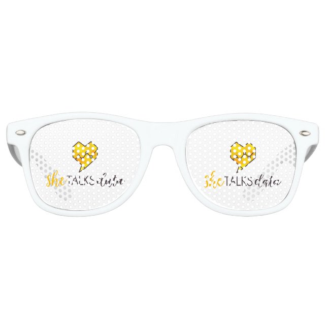 She Talks Data Party Glasses (Front)