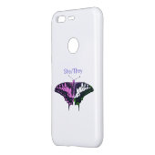 She/They Non-Binary Flag Swallowtail Butterfly Uncommon Google Pixel Case (Back/Left)
