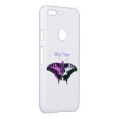 She/They Non-Binary Flag Swallowtail Butterfly Uncommon Google Pixel Case (Back/Right)