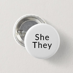 She, They Preferred Pronouns Lgbtq Lgbt Pride Button