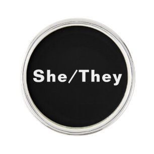 She, They Preferred Pronouns Lgbtq Lgbt Pride Lapel Pin