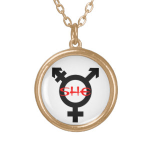 She Transgender Gold Plated Necklace