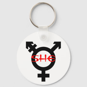 She Transgender Keychain