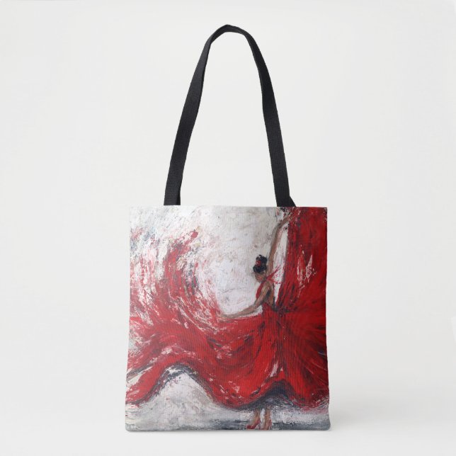 "She Twirls" Art Tote Bag (Front)