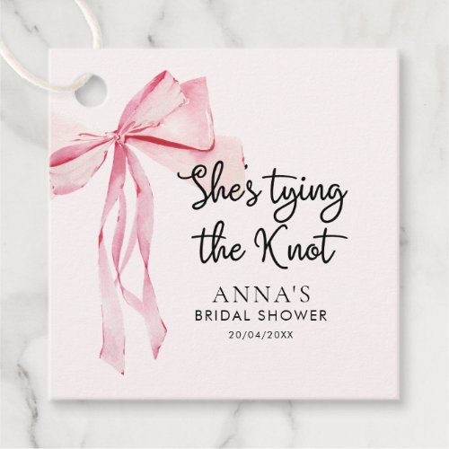 She Tying The Knot Bridal Shower Favor Tags