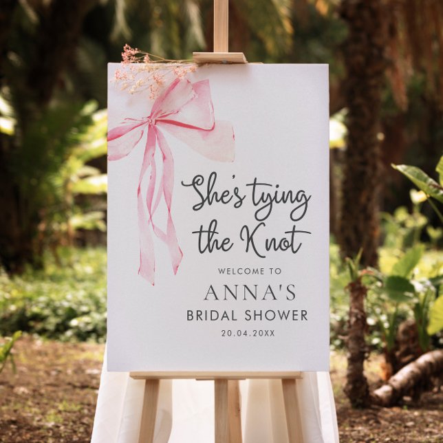 She Tying The Knot Bridal Shower Welcome Sign (Creator Uploaded)