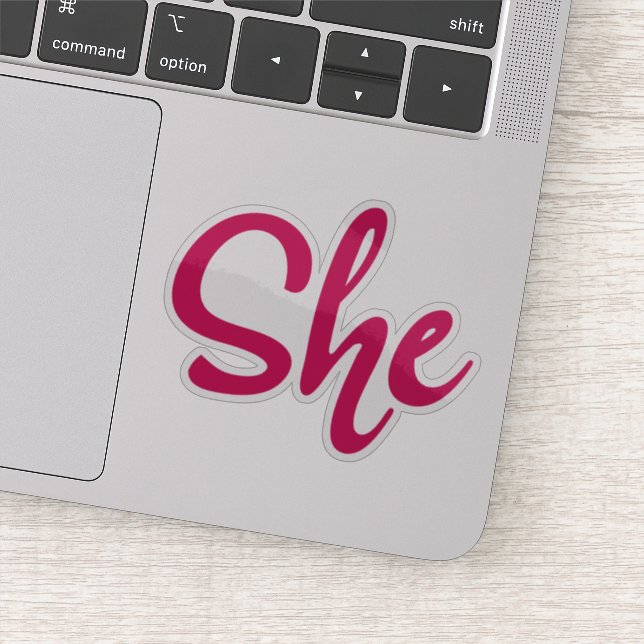 She Vinyl Sticker (Detail)