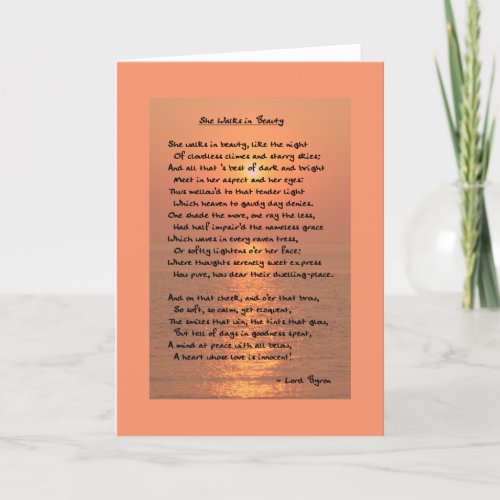 She Walks In BeautyCape May Sunset Greeting Card